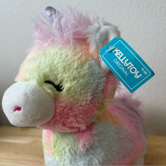 NWT! Kellytoy Plush Unicorn Horse/Unicorn Rainbow Plush Stuffed Animal Toy 7" - Picture 2 of 8